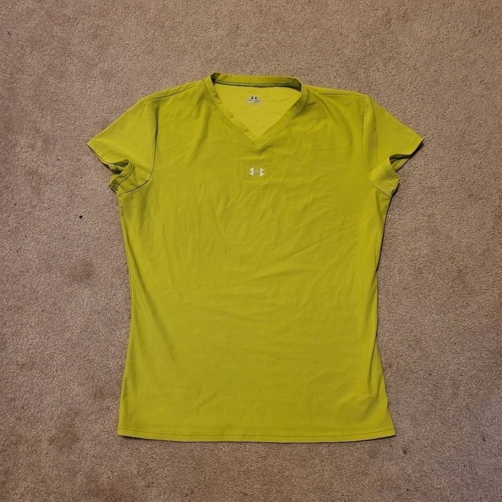 Under Armour Womens Yellow Green T-Shirt